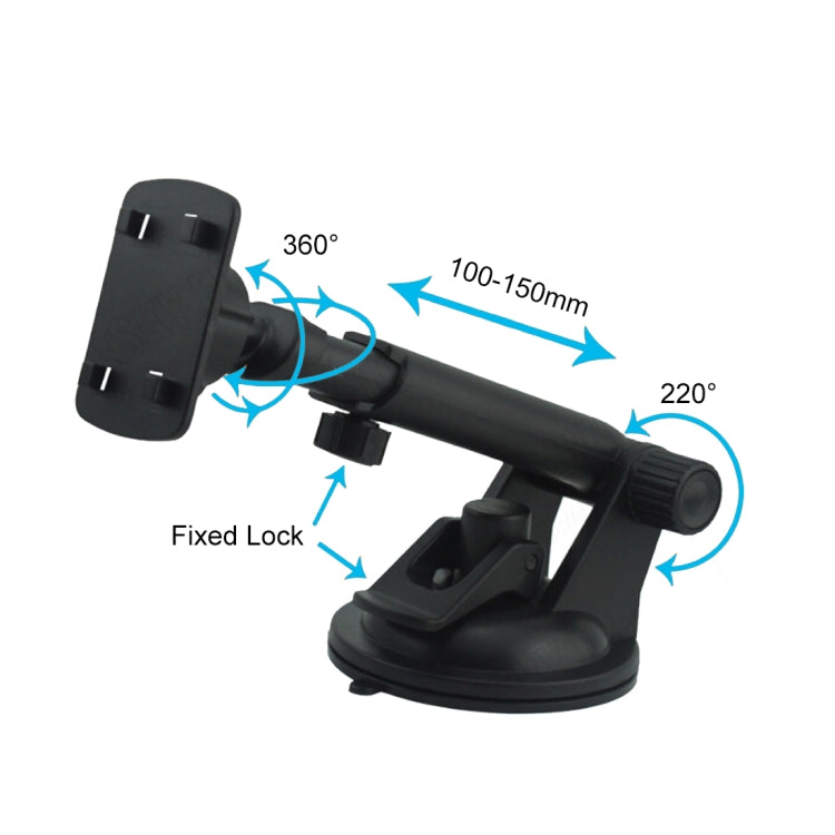Universal Rotatable Adjustment Car Windshield Mobile Phone Holder with Suction Cup (Black) - Car Holders by PMC TechLife | Online Shopping South Africa | PMC TechLife