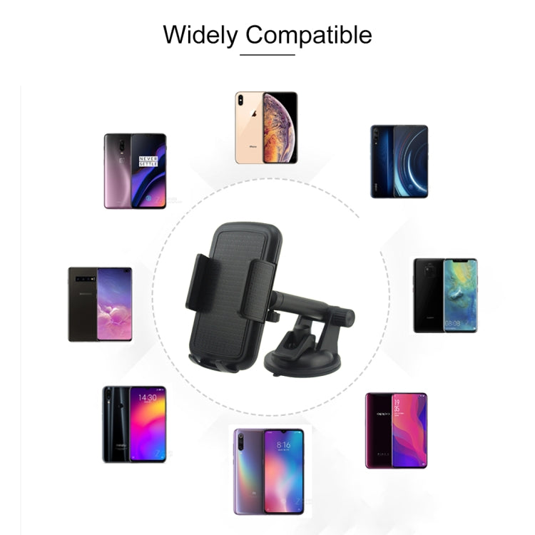 Universal Rotatable Adjustment Car Windshield Mobile Phone Holder with Suction Cup (Black) - Car Holders by PMC TechLife | Online Shopping South Africa | PMC TechLife