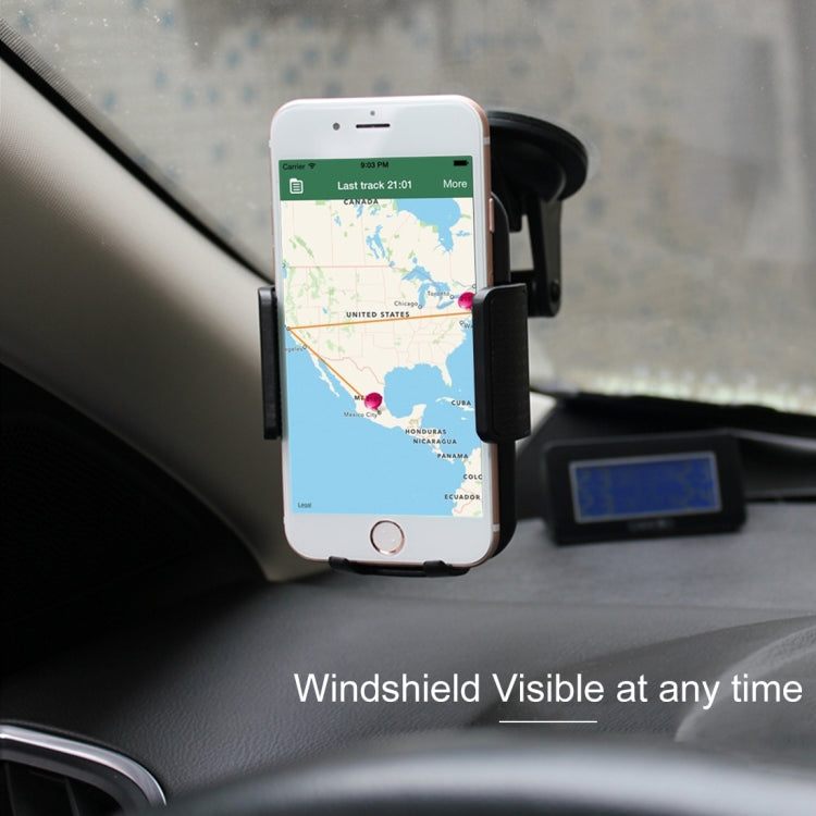 Universal Rotatable Adjustment Car Windshield Mobile Phone Holder with Suction Cup (Black) - Car Holders by PMC TechLife | Online Shopping South Africa | PMC TechLife