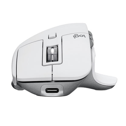 Logitech MX Master 3s 8000DPI 2.4GHz Ergonomic Wireless Bluetooth Dual Mode Mouse (White) - Wireless Mice by Logitech | Online Shopping South Africa | PMC Jewellery | Buy Now Pay Later Mobicred