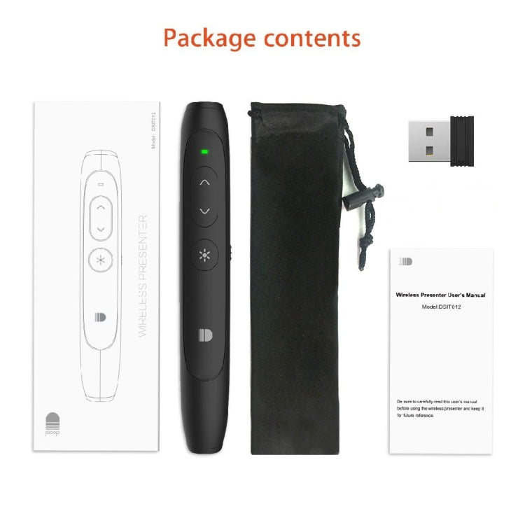 Doosl DSIT012 2.4GHz Wireless Presenter PowerPoint Clicker Representation Remote Control Pointer, Control Distance: 100m(Black) -  by DOOSL | Online Shopping South Africa | PMC Jewellery