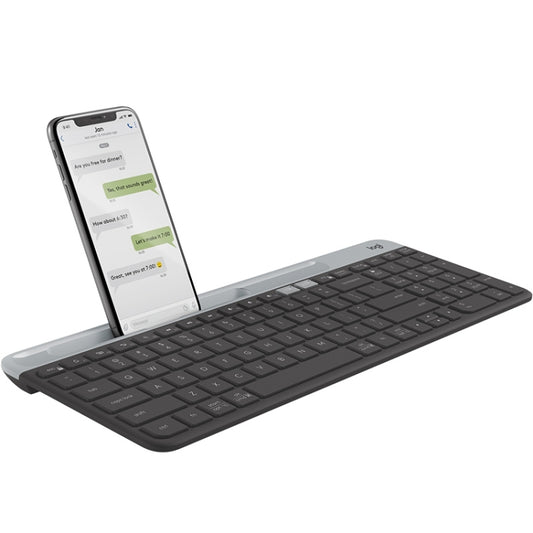Logitech K580 Dual Modes Thin and Light Multi-device Wireless Keyboard with Phone Holder (Black) - Wireless Keyboard by Logitech | Online Shopping South Africa | PMC Jewellery