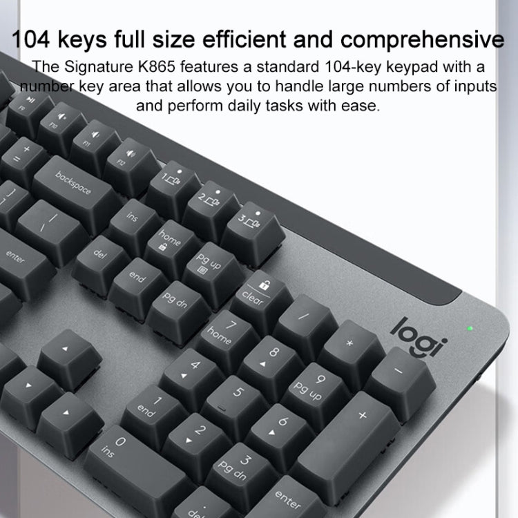 Logitech K865 104 Keys Wireless Bluetooth Mechanical Keyboard, Red Shaft (Pink) - free shipping - PMC TechLife - Order now!
