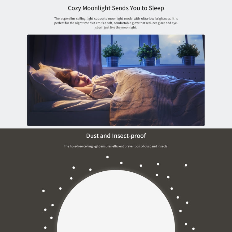 Yeelight Ultrathin Smart LED Ceiling Light, Diameter: 30cm - free shipping - PMC TechLife - Order now!