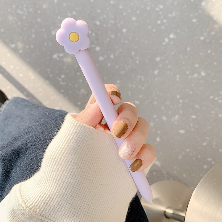 Cute Cartoon Silicone Protective Cover for Apple Pencil 2(Purple) - Pencil Accessories by PMC TechLife | Online Shopping South Africa | PMC TechLife