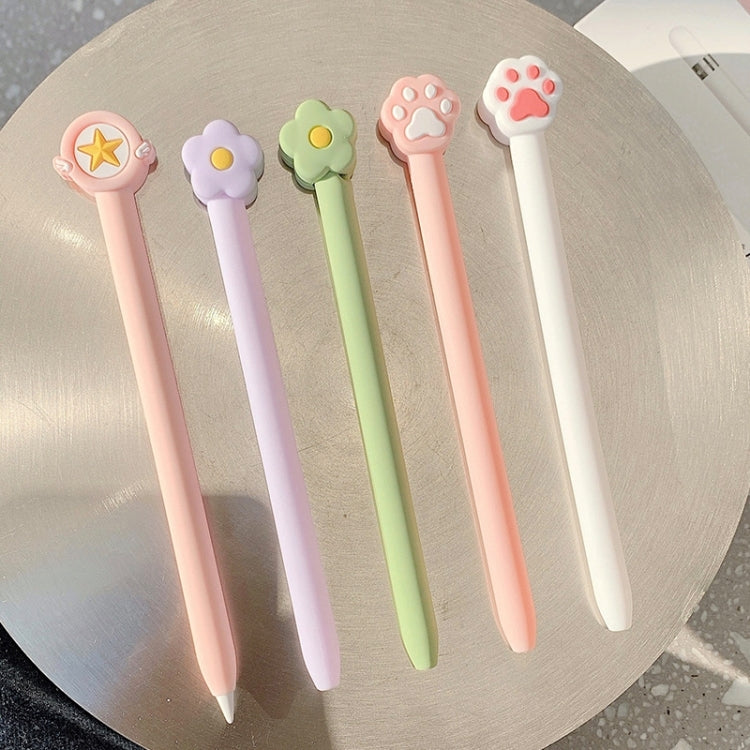 Cute Cartoon Silicone Protective Cover for Apple Pencil 2(Purple) - Pencil Accessories by PMC TechLife | Online Shopping South Africa | PMC TechLife