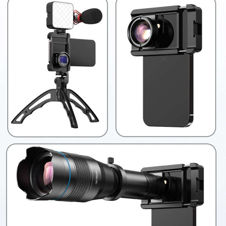 APEXEL F001 Multifunctional Handheld Stabilizer Rig Mount Lens Phone Clip - Combination Lens by APEXEL | Online Shopping South Africa | PMC Jewellery