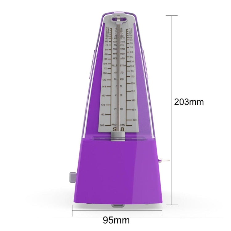 Piano Guitar Drum Violin Zither Universal Mechanical Metronome, Classic Version(Purple) - Stringed Instruments by PMC Jewellery | Online Shopping South Africa | PMC Jewellery