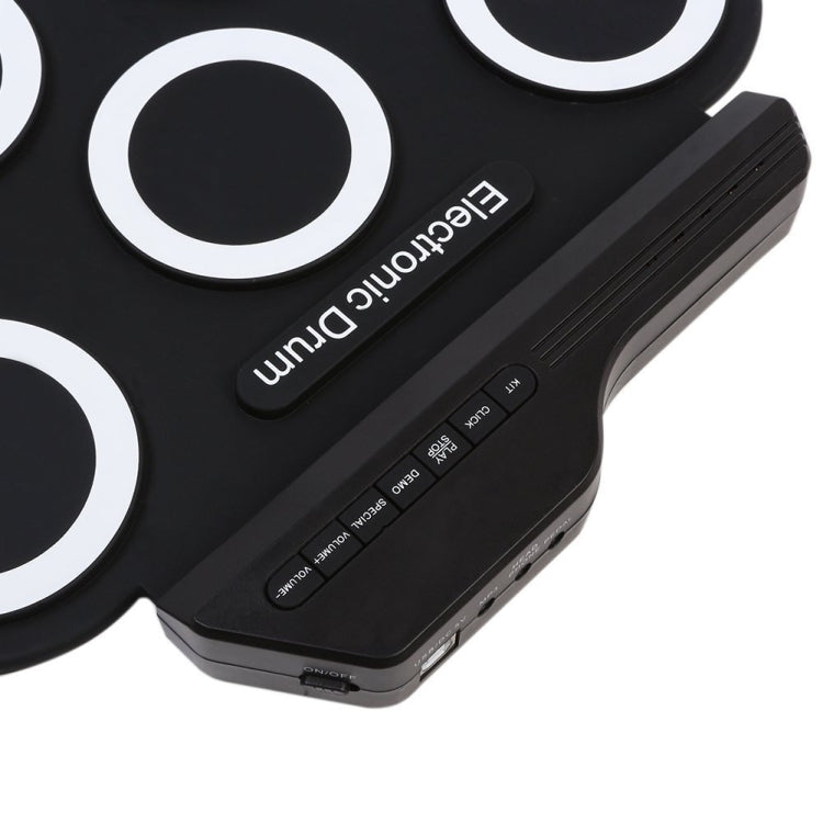 Portable Silicone Hand Roll USB Electronic Drum(Black) - Percussion Instruments by PMC TechLife | Online Shopping South Africa | PMC TechLife