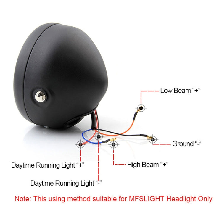 Motorcycle 5.75 inch Headlight Retro Lamp LED Light DC12V / 40W/ 6000K / 2800LM - Headlights by PMC TechLife | Online Shopping South Africa | PMC TechLife