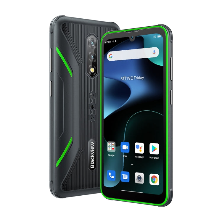 [HK Warehouse] Blackview BV5200 Rugged Phone, 4GB+32GB, IP68/IP69K/MIL-STD-810H, Face Unlock, 5180mAh Battery, 6.1 inch Android 12 MTK6761 Helio A22 Quad Core up to 2.0GHz, Network: 4G, NFC, OTG, Dual SIM(Green) - Blackview by Blackview | Online Shopping South Africa | PMC Jewellery