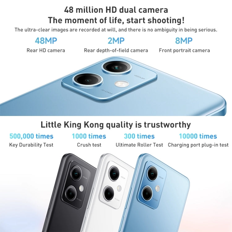 Xiaomi Redmi Note 12 5G, 48MP Camera, 8GB+256GB, Dual Back Cameras, 5000mAh Battery, Side Fingerprint Identification, 6.67 inch MIUI 13 Qualcomm Snapdragon 4 Gen1 Octa Core up to 2.0GHz, Network: 5G, Dual SIM, IR, Not Support Google Play(White) - Xiaomi Redmi by Xiaomi | Online Shopping South Africa | PMC Jewellery