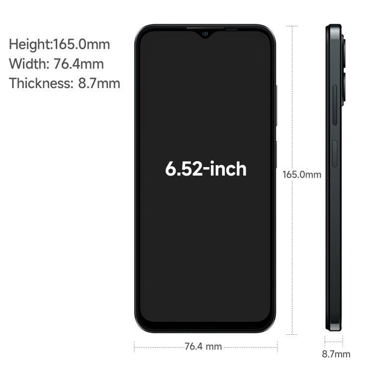 [HK Warehouse] Ulefone Note 16 Pro, 8GB+256GB, Dual Back Cameras, Face ID & Side Fingerprint Identification, 4400mAh Battery, 6.52 inch Android 13 Unisoc T606 Octa Core up to 1.6GHz, Network: 4G, Dual SIM, OTG (Black) - Ulefone by Ulefone | Online Shopping South Africa | PMC Jewellery