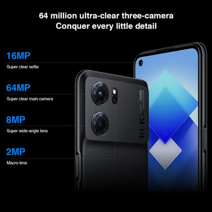 OPPO K10 5G, 8GB+128GB, 64MP Camera, Chinese Version, Triple Rear Cameras, Side Fingerprint Identification, 6.59 inch ColorOS 12.1 Dimensity 8000-MAX Octa Core up to 2.75Ghz, Network: 5G, Support Google Play(Black) - OPPO by OPPO | Online Shopping South Africa | PMC Jewellery