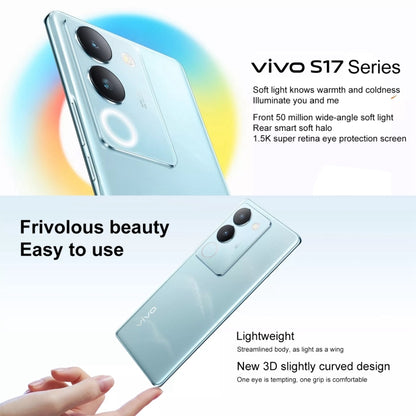 vivo S17 5G, 50MP Camera, 12GB+512GB, Dual Back Cameras, Screen Fingerprint Identification, 4600mAh Battery, 6.78 inch Android 13 OriginOS 3 Snapdragon 778G+ Octa Core up to 2.5GHz, OTG, NFC, Network: 5G (Blue) - vivo by VIVO | Online Shopping South Africa | PMC Jewellery