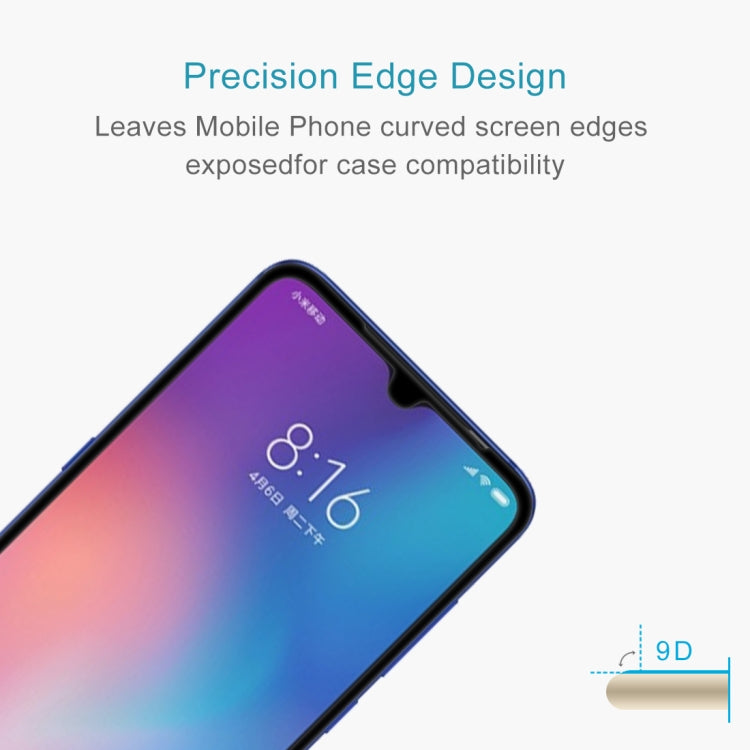 9H 9D Full Screen Tempered Glass Screen Protector for Xiaomi Mi 9(Black) - free shipping - PMC TechLife - Order now!