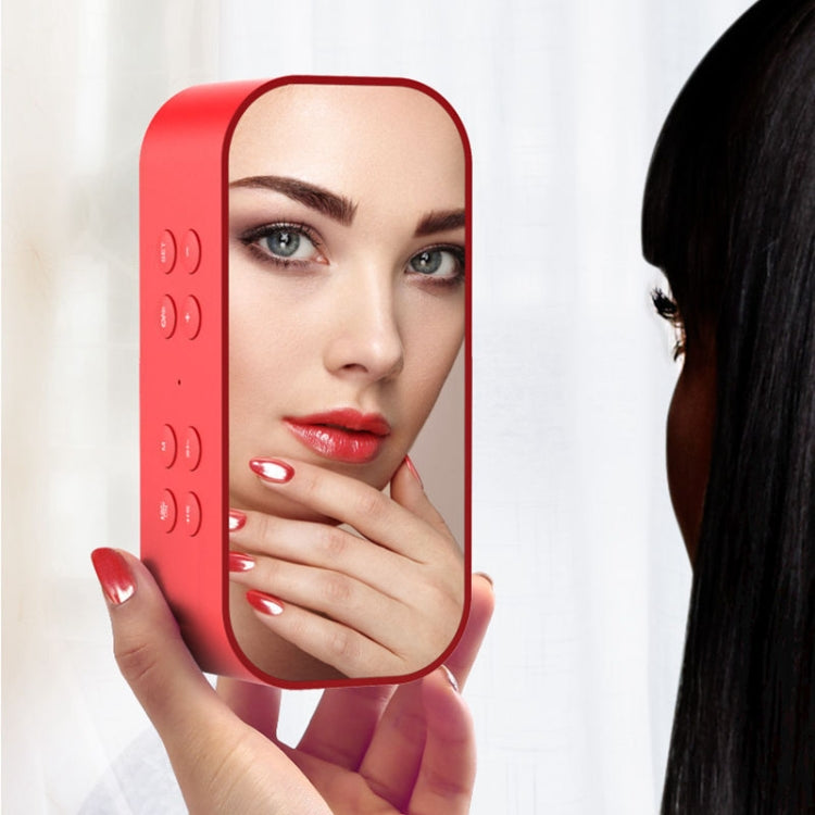 AEC BT501 Bluetooth 5.0 Mini Speaker with LED & Alarm Clock & Clock & Mirror, Support 32G TF Card(Pink) - Mini Speaker by AEC | Online Shopping South Africa | PMC TechLife | Buy Now Pay Later Mobicred