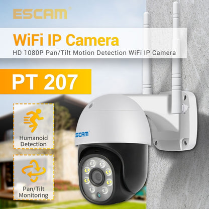 ESCAM PT207 HD 1080P WiFi IP Camera, Support Two Way Audio / Motion Detection / Night Vision / TF Card - Wireless Camera by ESCAM | Online Shopping South Africa | PMC Jewellery