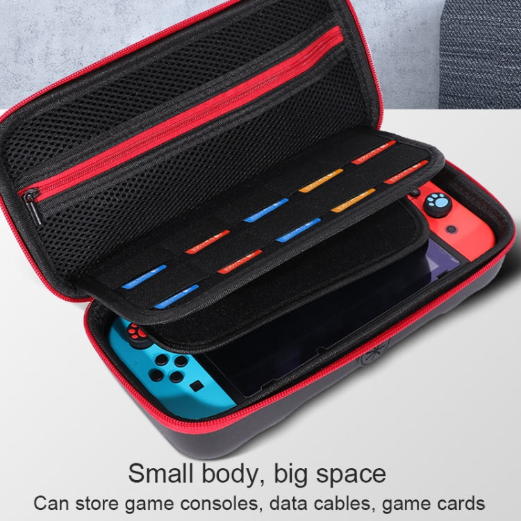 Portable EVA Storage Bag Protective Case Handbag with Holder Function for Nintendo Switch Console, Size: 26x12.5x7cm(Black Red) - Bags by PMC Jewellery | Online Shopping South Africa | PMC Jewellery