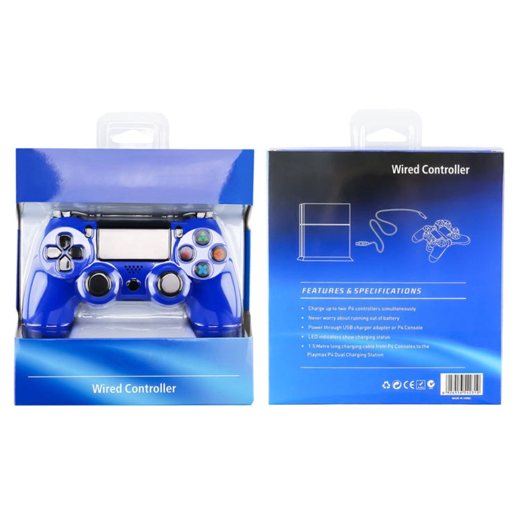 Snowflake Button Wired Gamepad Game Handle Controller for PS4(Gold) - Gamepads by PMC Jewellery | Online Shopping South Africa | PMC Jewellery