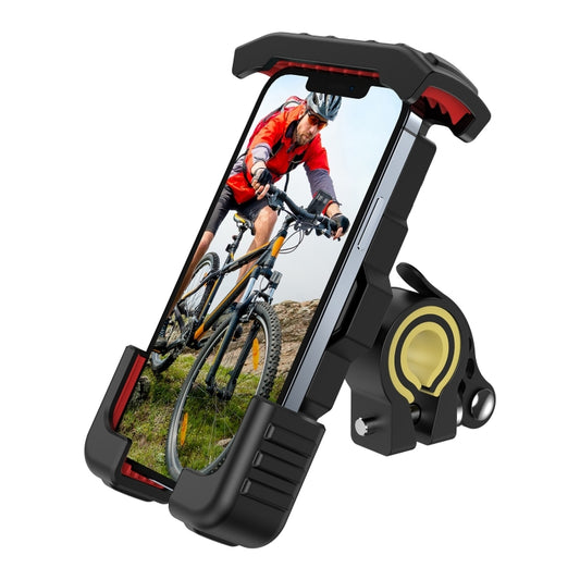 JOYROOM JR-CY264 Bicycle and Motorcycle Phone Holder Clamp (Black Red) - Holders by JOYROOM | Online Shopping South Africa | PMC Jewellery
