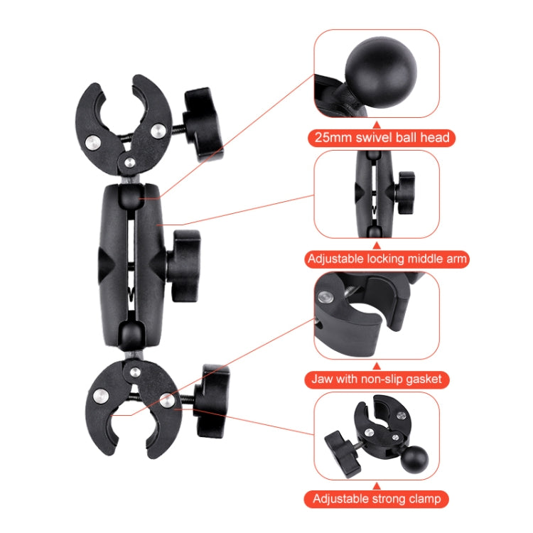 Motorcycle Double Dual-heads Crabs Clamps Handlebar Fixed Mount Selfie Stick - free shipping - PMC TechLife - Order now!