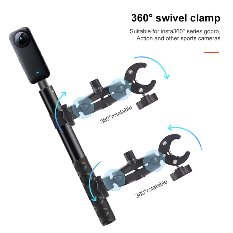 Motorcycle Dualheads Crab Clamp Handlebar Fixed Mount Holder - Bicycle Handlebar Mount by PMC TechLife | Online Shopping South Africa | PMC TechLife