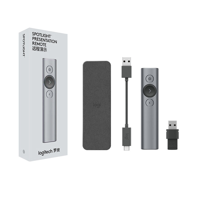 Logitech Spotlight 2.4Ghz USB Wireless Presenter PPT Remote Control Flip Pen (Grey) - free shipping - PMC TechLife - Order now!