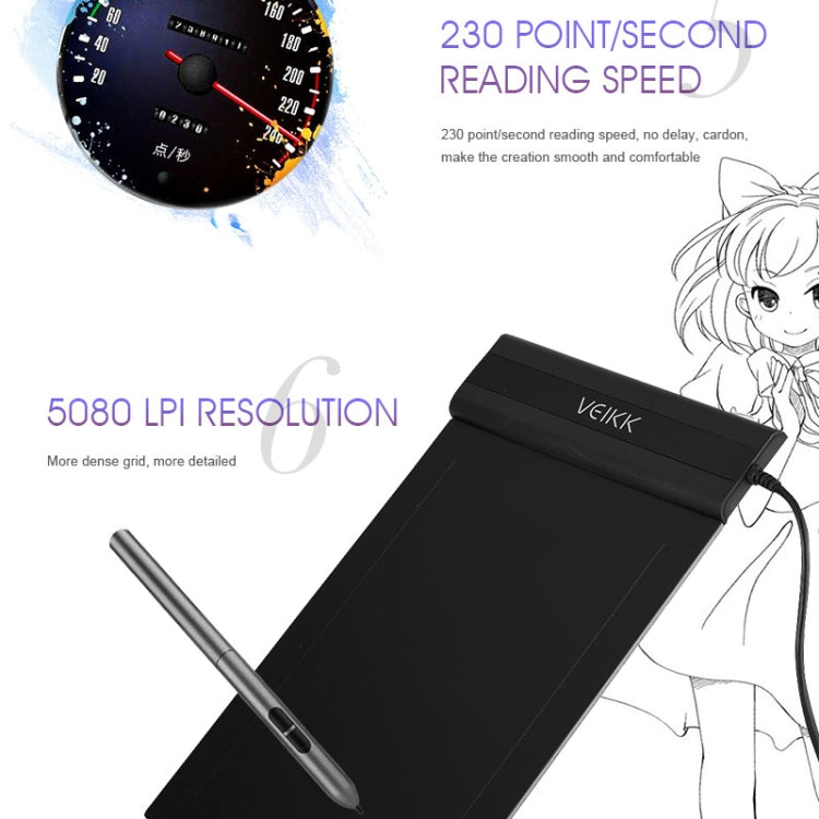 VEIKK S640 6x4 inch 5080 LPI Electronic Graphic Tablet - free shipping - PMC TechLife - Order now!