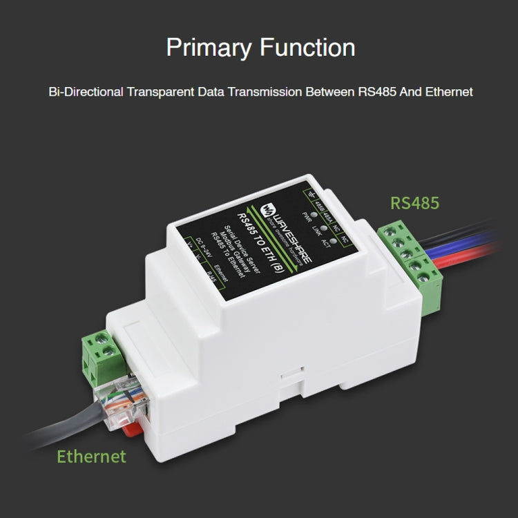 Waveshare RS485 to RJ45 Module TCP/IP to Serial Converters - free shipping - PMC TechLife - Order now!