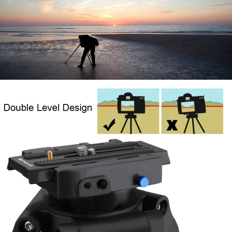 PULUZ Quick Release Clamp Adapter + Quick Release Plate for  DSLR & SLR Cameras(Black) - Quick Release Plate by PULUZ | Online Shopping South Africa | PMC TechLife | Buy Now Pay Later Mobicred