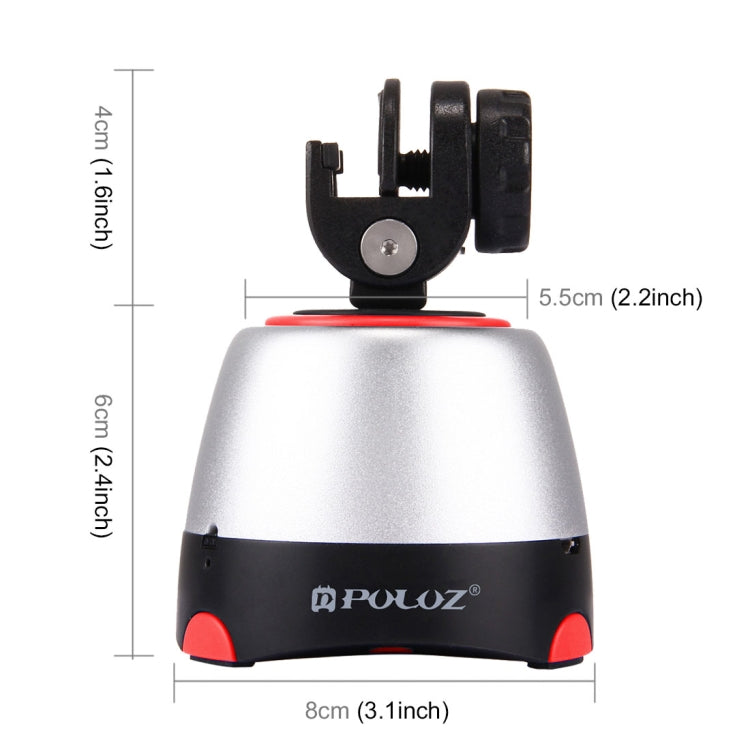 PULUZ Electronic 360 Degree Rotation Panoramic Head with Remote Controller for Smartphones, GoPro, DSLR Cameras(Red) - Tripod Heads by PULUZ | Online Shopping South Africa | PMC Jewellery