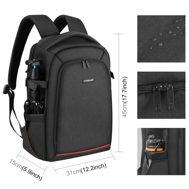 PULUZ Outdoor Portable Waterproof Scratch-proof Dual Shoulders Backpack Handheld PTZ Stabilizer Camera Bag with Rain Cover for Digital Camera, DJI Ronin-SC / Ronin-S (Black) - Backpack by PULUZ | Online Shopping South Africa | PMC Jewellery