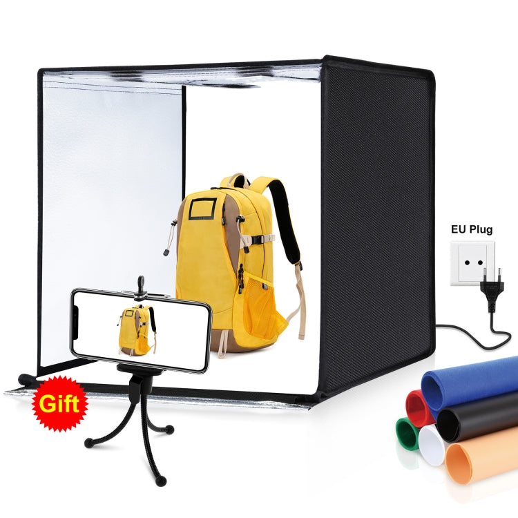 PULUZ Photo Studio Light Box Portable 60 x 60 x 60 cm Light Tent LED 5500K White Light Dimmable Mini 36W Photography Studio Tent Kit with 6 Removable Backdrops (Black Orange White Green Blue Red)(EU Plug) -  by PULUZ | Online Shopping South Africa | PMC Jewellery