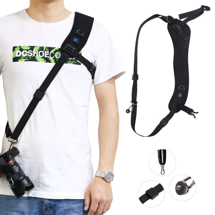 PULUZ Quick Release Anti-Slip Soft Pad Nylon Breathable Curved Camera Strap with Metal Hook for SLR / DSLR Cameras - free shipping - PMC TechLife - Order now!