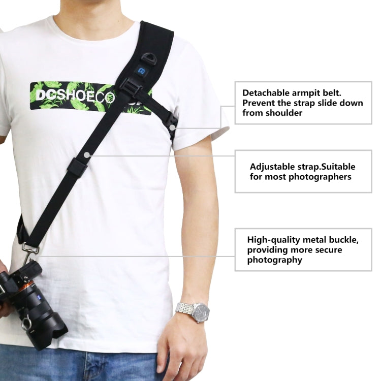 PULUZ Quick Release Anti-Slip Soft Pad Nylon Breathable Curved Camera Strap with Metal Hook for SLR / DSLR Cameras - free shipping - PMC TechLife - Order now!
