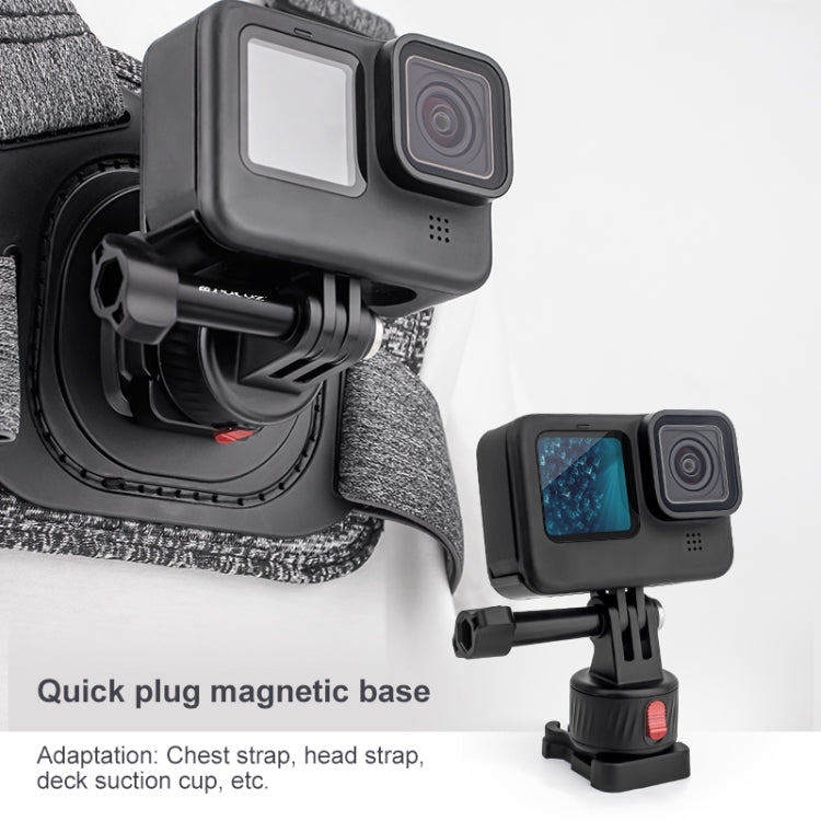PULUZ Action Camera Quick Release Magnetic Base Adapter (Black) - Connection Mount by PULUZ | Online Shopping South Africa | PMC TechLife | Buy Now Pay Later Mobicred