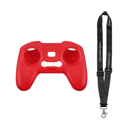 For DJI FPV Combo Remote Control PULUZ Silicone Protective Case with Neck Strap(Red) -  by PULUZ | Online Shopping South Africa | PMC Jewellery