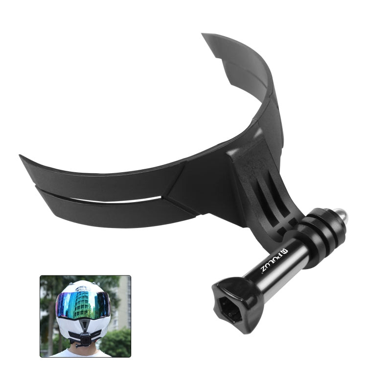 PULUZ Bending Action Camera Motorcycle Helmet Chin Mount (Black) - Helmet Mount by PULUZ | Online Shopping South Africa | PMC Jewellery