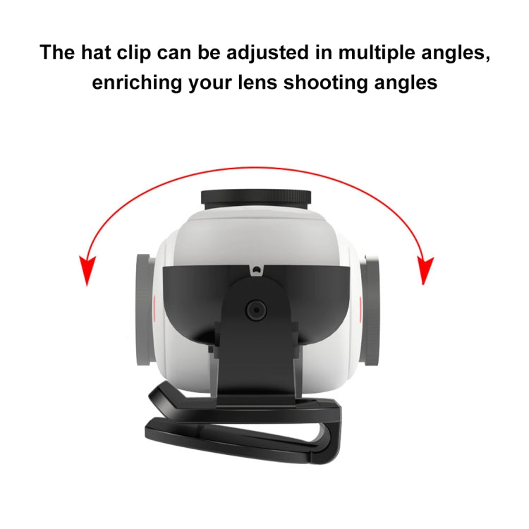 For Insta360 GO3 / GO 3S PULUZ Easy Clip Hat Clip Quick Release Clamp Magnetic Frame Fixed Mount (Black) - Mount & Holder by PULUZ | Online Shopping South Africa | PMC TechLife | Buy Now Pay Later Mobicred