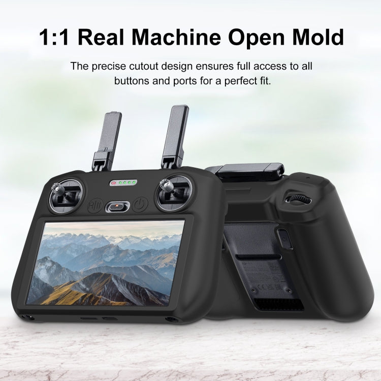 For DJI Mini 4 Pro / Air 3 Remote Control / DJI RC 2 with Screen PULUZ Silicone Protective Case (Black) - Carry Cases & Bags by PULUZ | Online Shopping South Africa | PMC Jewellery | Buy Now Pay Later Mobicred