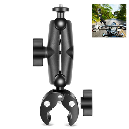 PULUZ Motorcycle Crab Clamp Handlebar Fixed Mount Holder for GoPro and Other Action Cameras(Black) - Bicycle Handlebar Mount by PULUZ | Online Shopping South Africa | PMC Jewellery