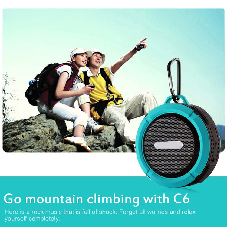 C6 Outdoor Waterproof Bluetooth Speaker with Suction, Support Hands-free Calling(Blue) - Waterproof Speaker by PMC TechLife | Online Shopping South Africa | PMC TechLife