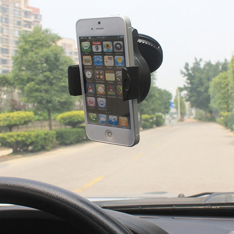Universal Windshield 90 Degrees Rotation Car Holder, For iPhone, Galaxy, Sony, Lenovo, HTC, Huawei, and other Smartphones of width 75mm or Less) - Car Holders by PMC Jewellery | Online Shopping South Africa | PMC Jewellery
