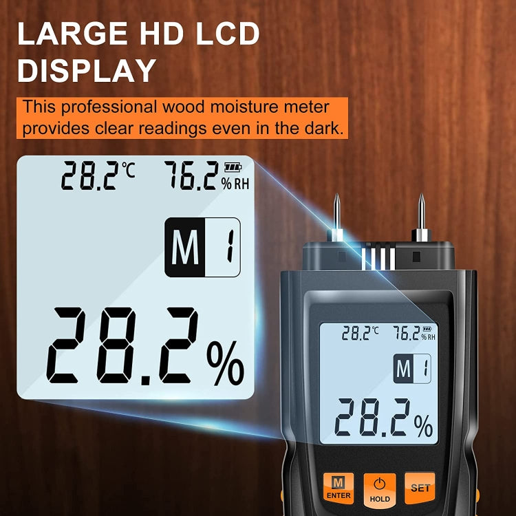 GM610 Digital Wood Moisture Meter(Black) - PH & Moisture Meter by PMC TechLife | Online Shopping South Africa | PMC TechLife | Buy Now Pay Later Mobicred