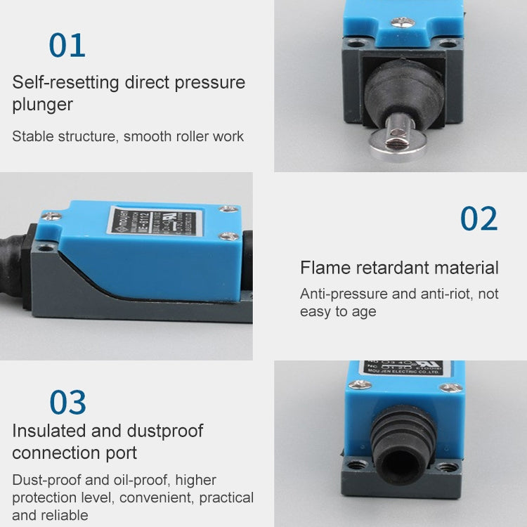 ME-8112 Mechanical Control Roller Plunger Mini Limit Switch(Blue) - Coating Thickness Gauge by PMC TechLife | Online Shopping South Africa | PMC TechLife | Buy Now Pay Later Mobicred