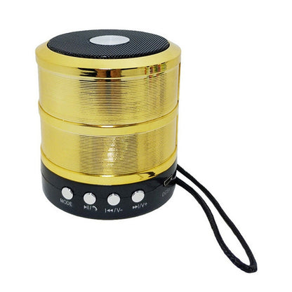 S28 Metal Mobile Bluetooth Stereo Portable Speaker with Hands-free Call Function(Gold) - Desktop Speaker by PMC Jewellery | Online Shopping South Africa | PMC Jewellery