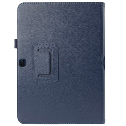 Litchi Texture Flip Leather Case with Holder for Galaxy Tab 4 10.1 / T530(Dark Blue) - Other Galaxy Tab PC by PMC Jewellery | Online Shopping South Africa | PMC Jewellery | Buy Now Pay Later Mobicred