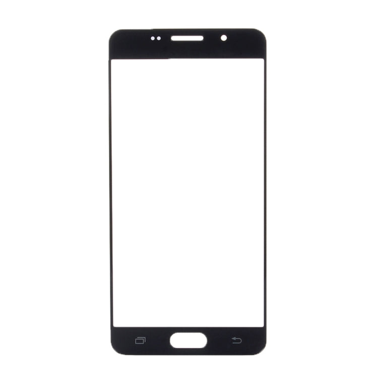 For Galaxy A7 (2016) / A710 Front Screen Outer Glass Lens (Black) - Outer Glass Lens by PMC Jewellery | Online Shopping South Africa | PMC Jewellery