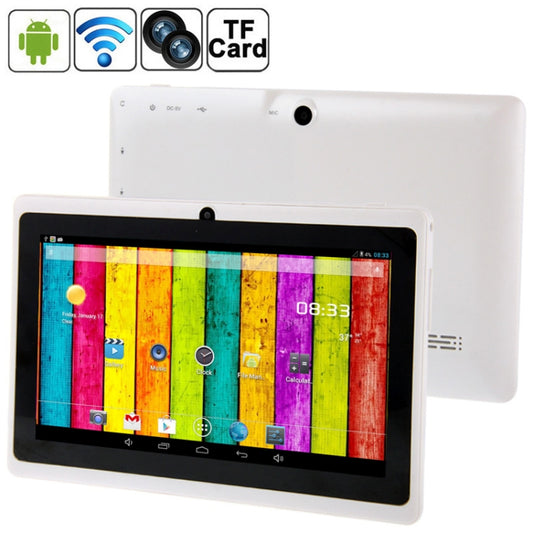 7.0 inch Tablet PC, 512MB+4GB, Android 4.2.2, 360 Degrees Menu Rotation, Allwinner A33 Quad-core, Bluetooth, WiFi(White) - 7.0-8.0 inch by PMC Jewellery | Online Shopping South Africa | PMC Jewellery